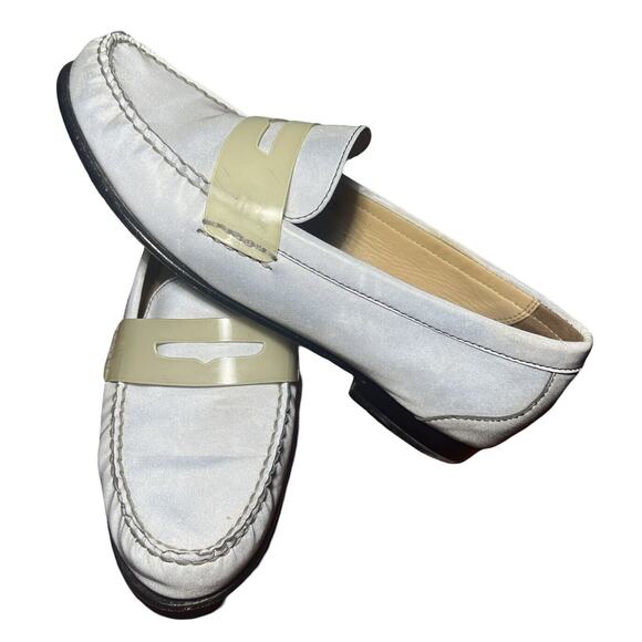 COLE HAAN - Women's Penny Loafer - REFLECTIVE SILVER - Size 7.5 M Slip On - Picture 2 of 12